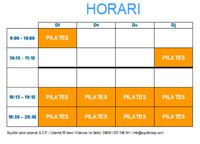 Horari actualitzat Juliol 2024